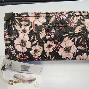 NWT Jessica Simpson © Large Frankie Wallet Floral Vintage Color Zip Around